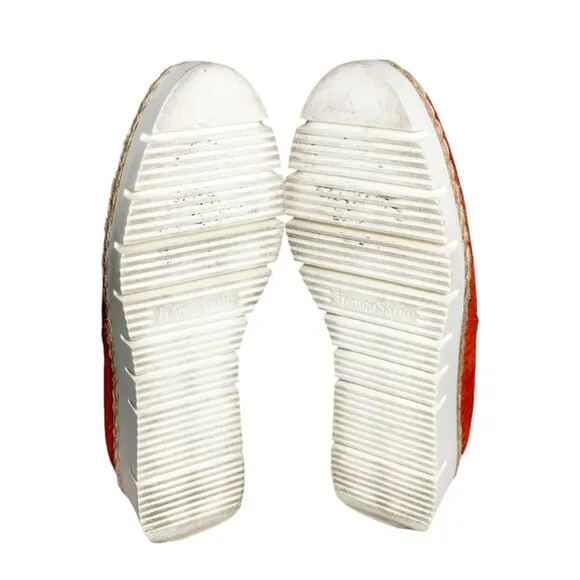 FRANCO SARTO Serla 2 Perforated Suede Platform Espadrille Loafers