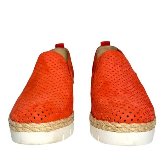 FRANCO SARTO Serla 2 Perforated Suede Platform Espadrille Loafers