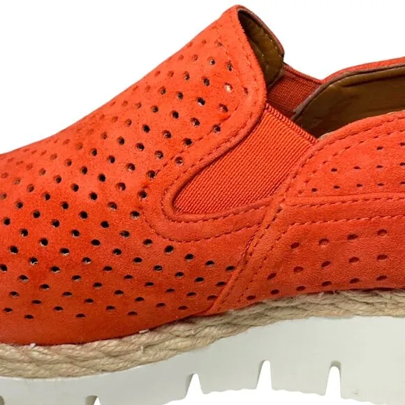 FRANCO SARTO Serla 2 Perforated Suede Platform Espadrille Loafers