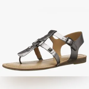 Franco Sarto Women’s Geyser Gladiator Silver Sandals Size 8.5