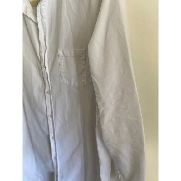 Frank &amp; Eileen Mary Dress Shirt Dress White Button Down Medium NWOT
