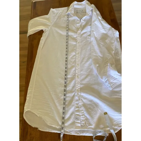 Frank &amp; Eileen Mary Dress Shirt Dress White Button Down Medium NWOT
