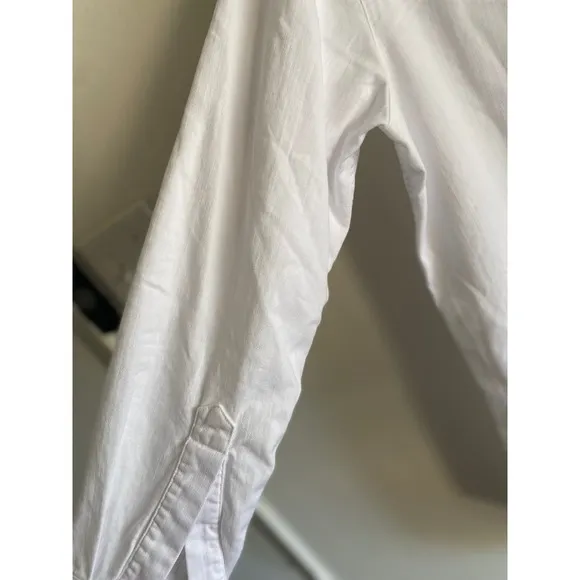 Frank &amp; Eileen Mary Dress Shirt Dress White Button Down Medium NWOT