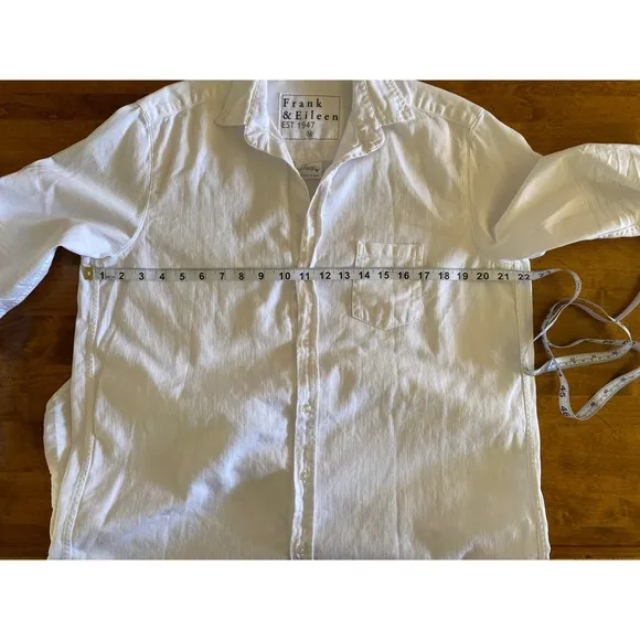 Frank &amp; Eileen Mary Dress Shirt Dress White Button Down Medium NWOT