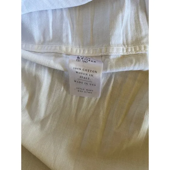 Frank &amp; Eileen Mary Dress Shirt Dress White Button Down Medium NWOT