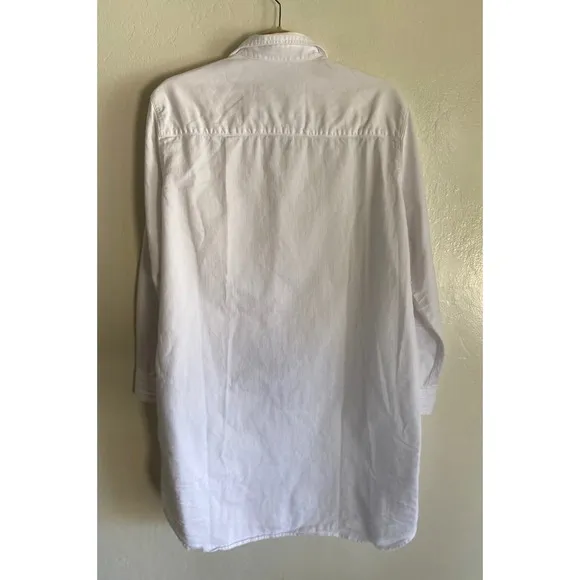 Frank &amp; Eileen Mary Dress Shirt Dress White Button Down Medium NWOT