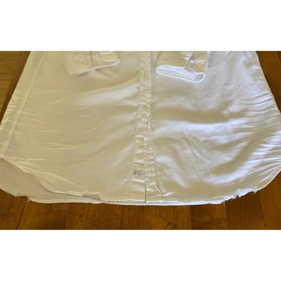Frank &amp; Eileen Mary Dress Shirt Dress White Button Down Medium NWOT