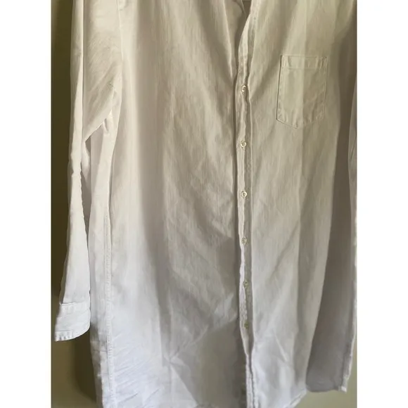 Frank &amp; Eileen Mary Dress Shirt Dress White Button Down Medium NWOT