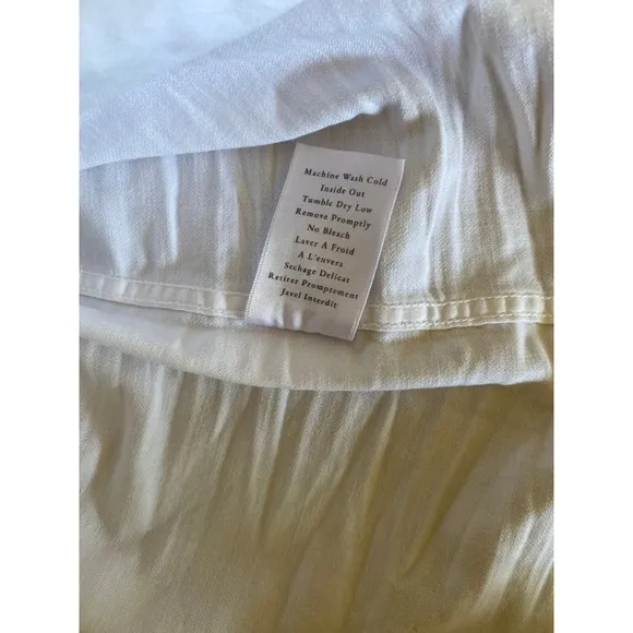 Frank &amp; Eileen Mary Dress Shirt Dress White Button Down Medium NWOT
