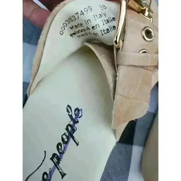FREE PEOPLE FIONA CREAM B7CKLE SIZE 38