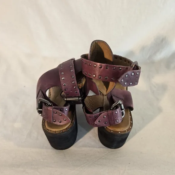 Free People Happiness Heeled Sandals Women’s Size 37 Leather New