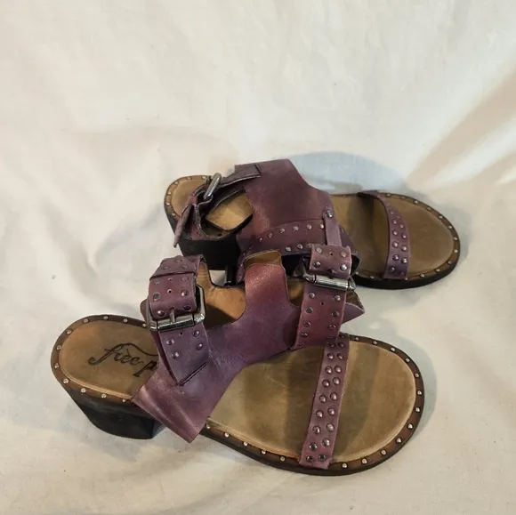 Free People Happiness Heeled Sandals Women’s Size 37 Leather New