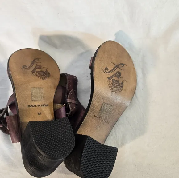 Free People Happiness Heeled Sandals Women’s Size 37 Leather New