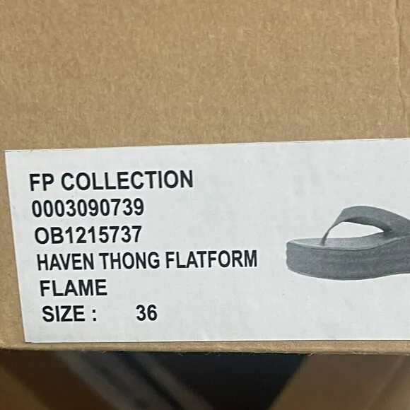 FREE PEOPLE Heaven Thong Platform Leather Slip-on Sandals in Flame Size 36 NIB