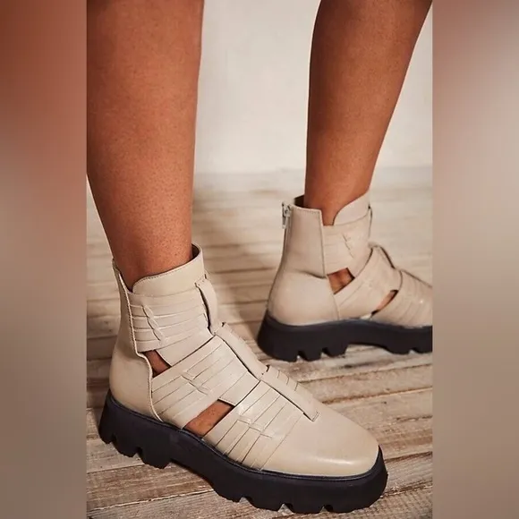 Free People Hydra Huarache Lug Boots Size 40