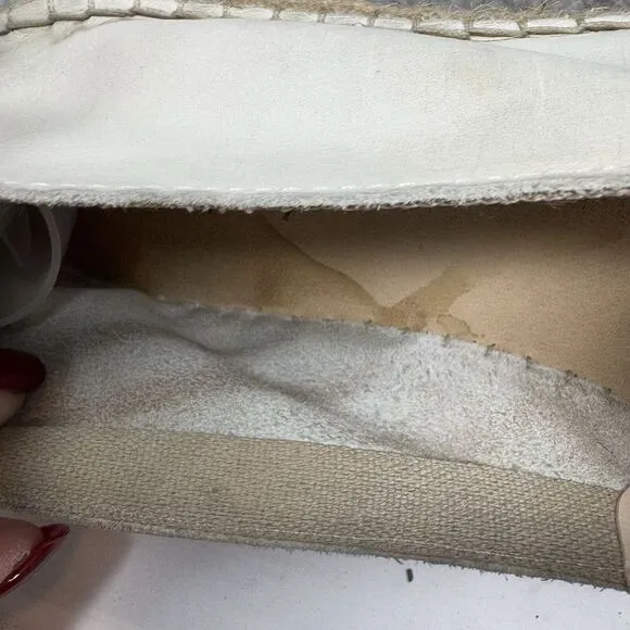 Free People Laurel Canyon Espadrille Womens Loafers 41 US 9.5/10‎ Cream Leather