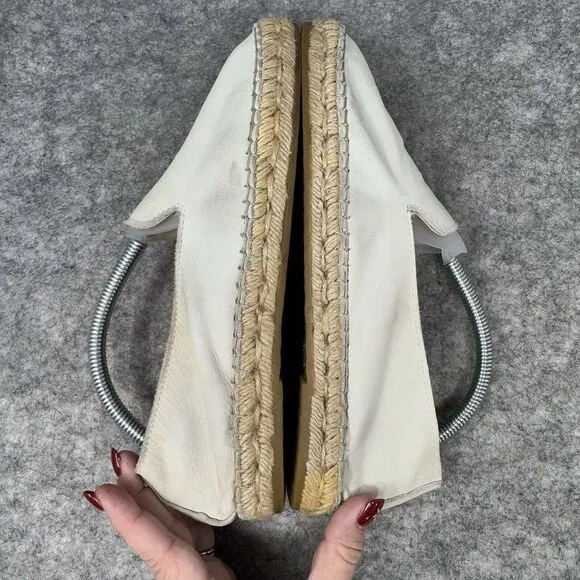 Free People Laurel Canyon Espadrille Womens Loafers 41 US 9.5/10‎ Cream Leather