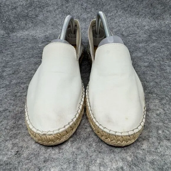 Free People Laurel Canyon Espadrille Womens Loafers 41 US 9.5/10‎ Cream Leather