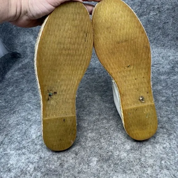 Free People Laurel Canyon Espadrille Womens Loafers 41 US 9.5/10‎ Cream Leather