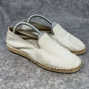 Free People Laurel Canyon Espadrille Womens Loafers 41 US 9.5/10‎ Cream Leather