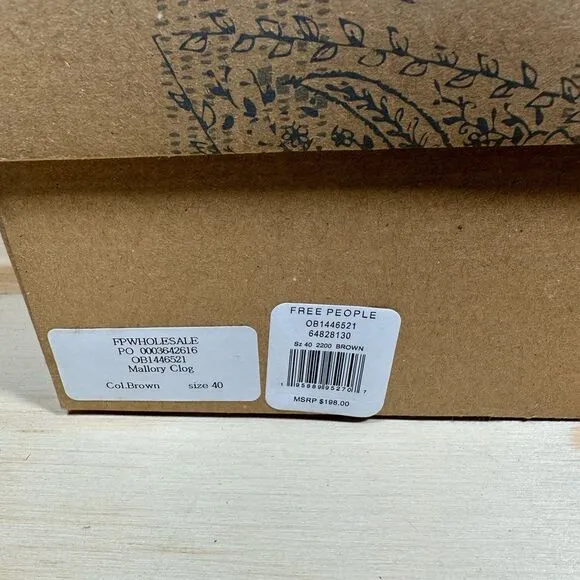 Free People Mallory Clog Sandals Women’s Size 10 - New in Box