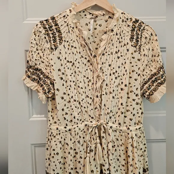 Free People Rare Feeling Pleated Maxi dress Small