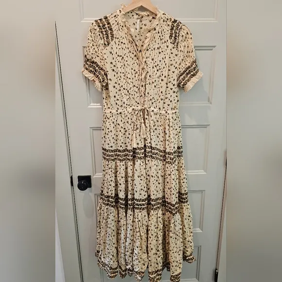 Free People Rare Feeling Pleated Maxi dress Small