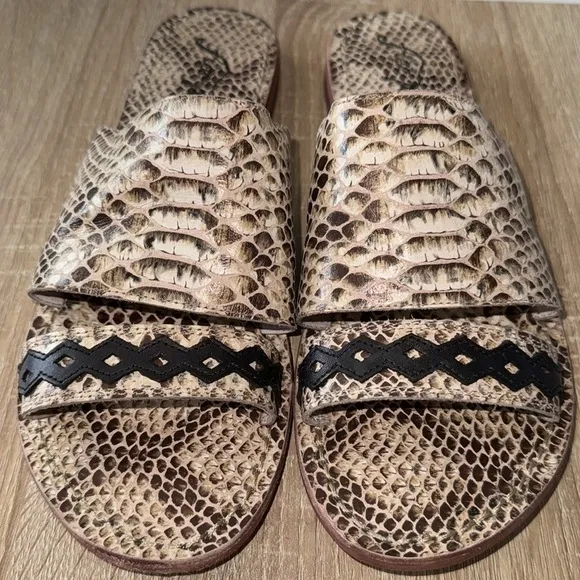 Free People sandals Saturday Slide Snake Size 9.5 NEW