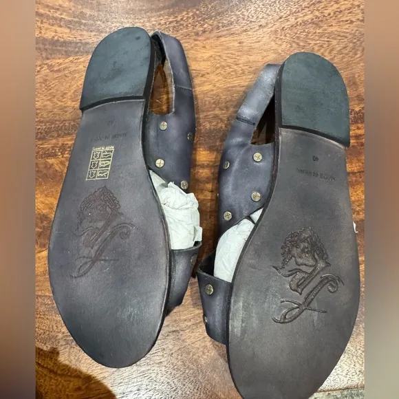Free People Studded Crossover flat sandals black size 40
