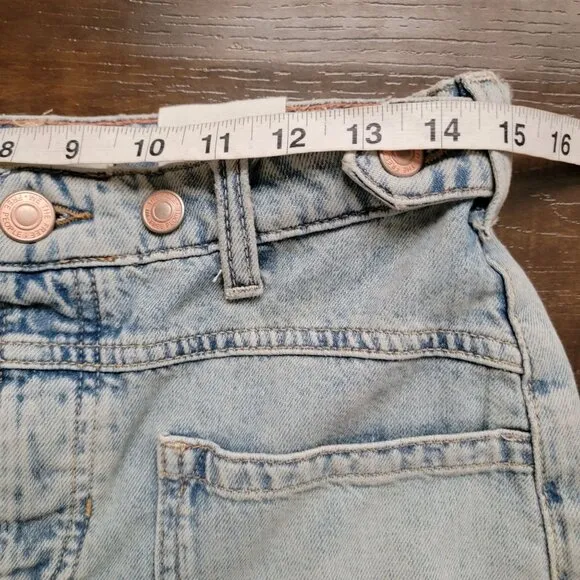 Free People We The Free Womens Palmer Cuffed Jeans Size 26 Relaxed Y2K
