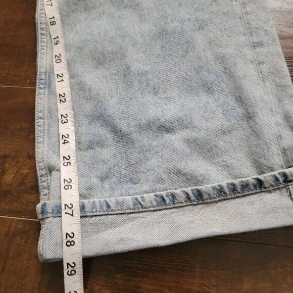 Free People We The Free Womens Palmer Cuffed Jeans Size 26 Relaxed Y2K