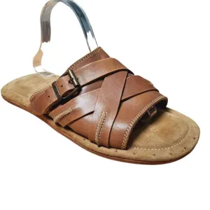 Frye Distressed Leather Buckle Sandals Size 11D