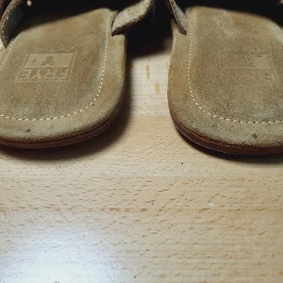 Frye Distressed Leather Buckle Sandals Size 11D