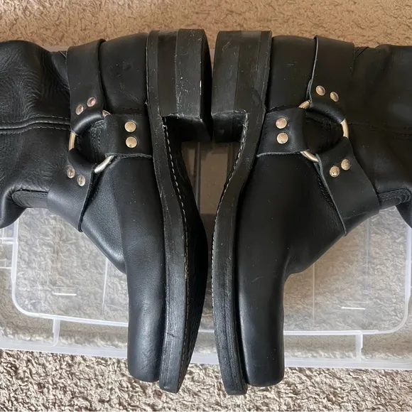 Frye Harness 12R Mens Black Leather Boots Size 8.5
