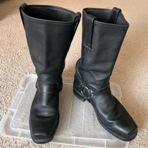 Frye Harness 12R Mens Black Leather Boots Size 8.5