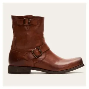 Frye 'Tyler Engineer' Ankle Boots Cognac Brown Sz 7.5 M