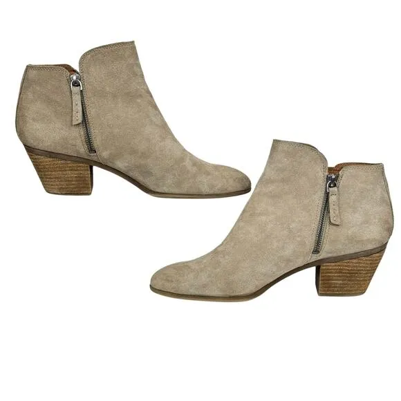 Frye Women's Judith Boots Double Zip Bootie Classic Low Western Suede SZ 9.5