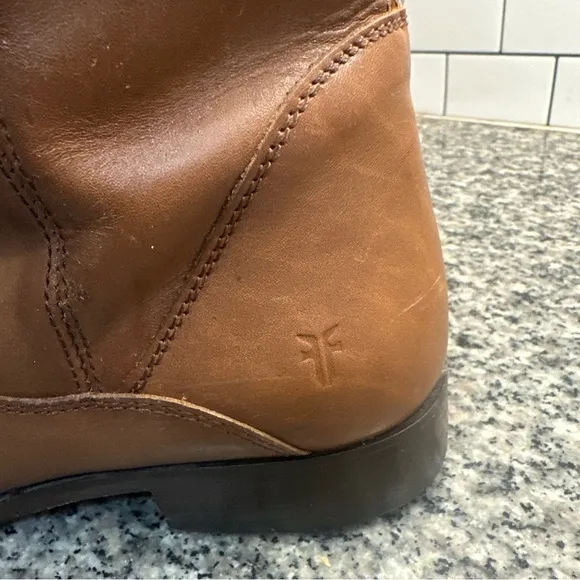 Frye Women’s Melissa Button Leather Tall Riding Boots Size 8.5
