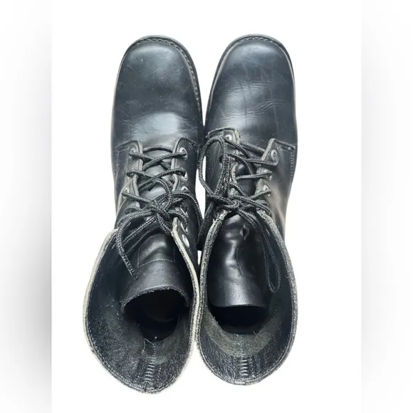 FRYE y2K chunky square toe lug sole lace up combat boots shoes size 9.5