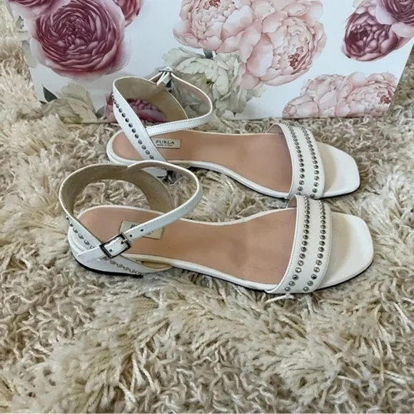 Furla Ankle Strap Studded Sandals
