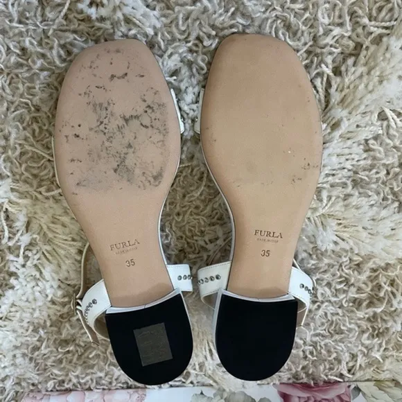 Furla Ankle Strap Studded Sandals