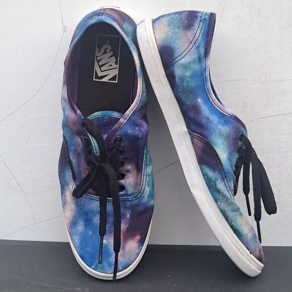 Galaxy Vans Womens Size 9.5 Men's 8 Sneakers Low Lace Up Skateboard Blue Shoes