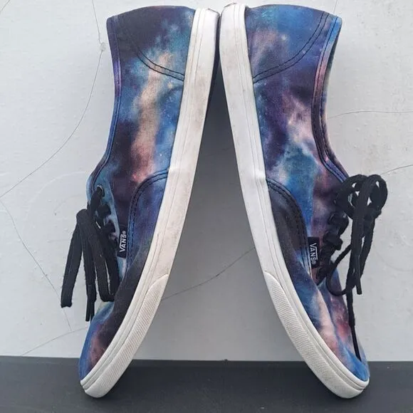 Galaxy Vans Womens Size 9.5 Men's 8 Sneakers Low Lace Up Skateboard Blue Shoes