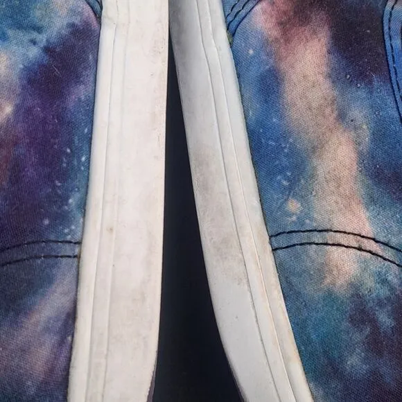 Galaxy Vans Womens Size 9.5 Men's 8 Sneakers Low Lace Up Skateboard Blue Shoes