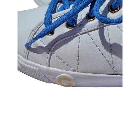 GBG Los Angeles‎ White Ggorfin Quilted Sneakers Blue Laces G by Guess