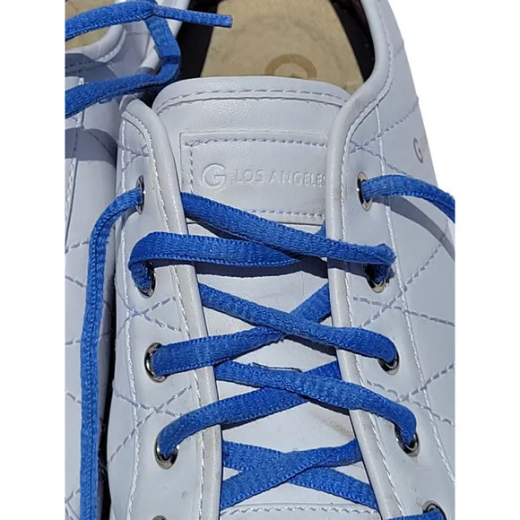GBG Los Angeles‎ White Ggorfin Quilted Sneakers Blue Laces G by Guess