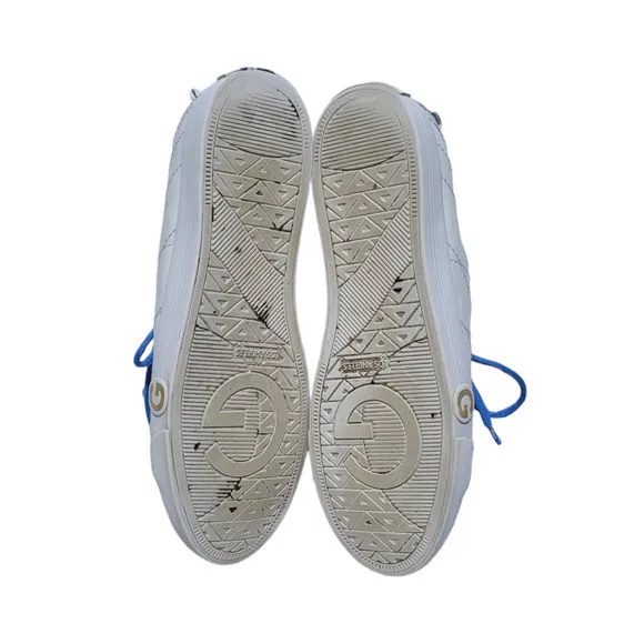 GBG Los Angeles‎ White Ggorfin Quilted Sneakers Blue Laces G by Guess