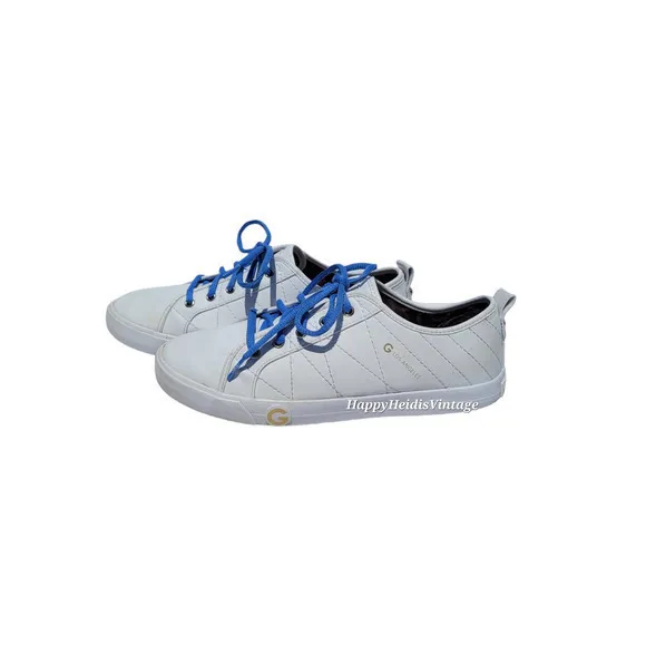 GBG Los Angeles‎ White Ggorfin Quilted Sneakers Blue Laces G by Guess