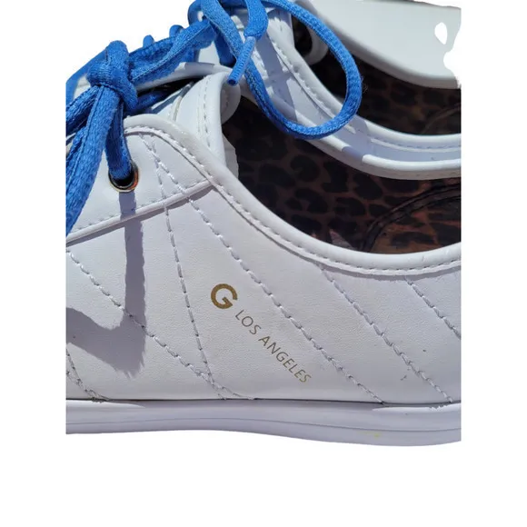 GBG Los Angeles‎ White Ggorfin Quilted Sneakers Blue Laces G by Guess