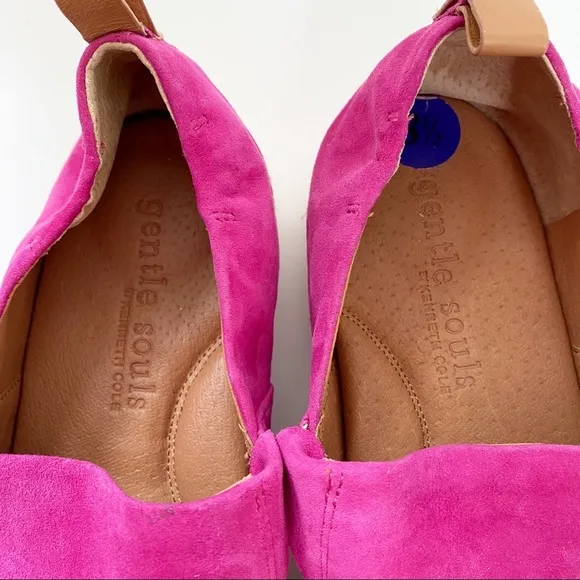 Gentle Souls Pink Suede Espadrille Loafers US8.5